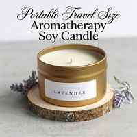 Bougie parfumée portable multi-usages en boîte métallique décorative, petite, à combustion longue durée, pour la maison et comme cadeau d'anniversaire