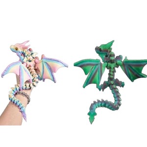 Modelo de Dragón Colorido Impreso en 3D, Impresión PLA Multicolor, Personalizable y con Opción de Personalización Masiva, Juguete de Dragón Articulado - Product Image 5