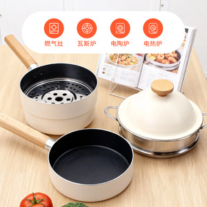 Milk Pot 18Cm Non Stick Aluminum Lid 3 In 1 For Single Serving - Product Image 3
