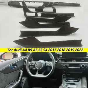 7pcs Carbon Fiber Gear Shift Decor <b>Frame</b> Interior Door Panel Trim for Audi A4 B9 <b>A5</b> S5 S4 2017-2025 Car Interior Accessories - Product Image 4