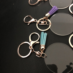 <span class=keywords><strong>Porte</strong></span>-clés personnalisé en acrylique <span class=keywords><strong>avec</strong></span> monogramme gravé et <span class=keywords><strong>pompon</strong></span> - Product Image 5