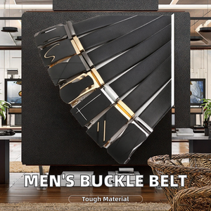 JULUN Nuova Cintura da Lavoro per Uomo, Fibbia Automatica in Ferro, Bordo in Similpelle, Vendita Diretta dalla Fabbrica, Cinture in <span class=keywords><strong>PU</strong></span> Plastica - Product Image 2