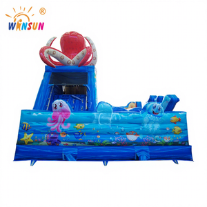 Château gonflable Winsun sur le thème de l'océan, en PVC, ignifuge, imperméable, facile à installer, pour usage commercial, aire de jeux pour enfants en extérieur - Product Image 1