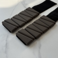 Poids de poignet et de cheville en silicone antidérapants, bandes lestées réglables, bracelet lesté pour le fitness, le Pilates, la gym et l'exercice