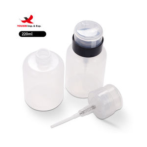 Flacon vide en plastique pour démaquillant de 220 ml, flacon de cosmétique, tonique, vaporisateur pour soins de la peau, flacon de dissolvant pour vernis à ongles avec pompe à pression - Product Image 1