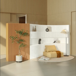 Rak Partisi Lipat Dinding Sarang Lebah Kertas Kraft Modular, Pembatas Ruangan Portabel untuk Toko Buku dan Pameran - Product Image 1