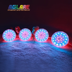 Aglare không thấm nước mới 80mm RGB Cabochon ánh sáng AC 24V Turbo ánh sáng RGB Bóng Đèn <span class=keywords><strong>Led</strong></span> Pixel công viên giải trí ánh sáng - Product Image 1