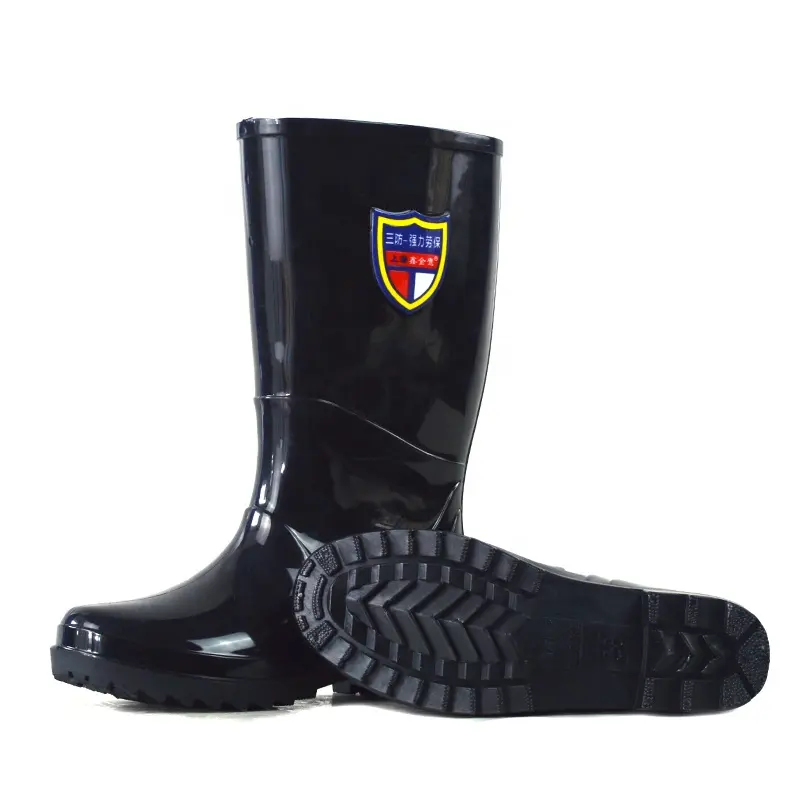 Высокий каблук, стандартный пользовательский логотип, водонепроницаемые ПВХ резиновые сапоги, рыбацкие сапоги