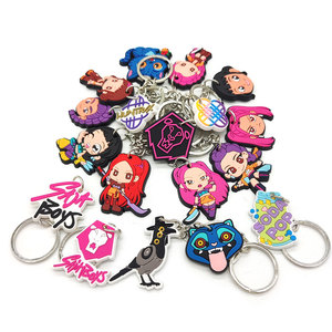 Kpop韓国ポップ音楽トリオ<span class=keywords><strong>PVC</strong></span>スポーツキーリングキーチェーンリング<span class=keywords><strong>PVC</strong></span>ラバーキーチェーン - Product Image 2