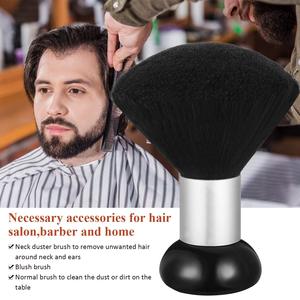 Plastik Saplı Siyah Toz Fırçası, Salon Kuaför Boyun Saç Temizleme Saç Kesimi Fırçası - Product Image 5