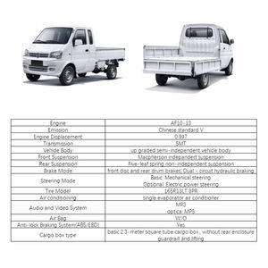 <span class=keywords><strong>DFSK</strong></span> New <span class=keywords><strong>K01H</strong></span> 1.5 rangées Mini Cargo Truck 1.0L Essence 2 places 4x2 Cargo Pickup avec AC 2.3M Espace Cargo - Product Image 4