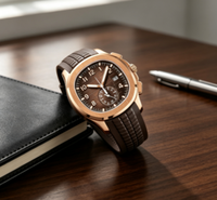 Montre de sport pour homme haut de gamme, chronographe, étanche, bracelet en caoutchouc, montre-bracelet pour homme