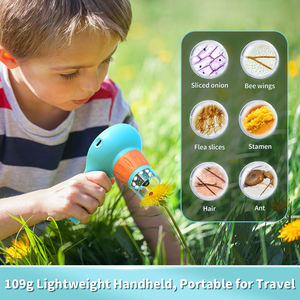 子供向けの新製品、生物学用0-800倍3in1 LEDデジタル顕微鏡おもちゃ、ポータブル望遠鏡カメラLCDスクリーン - Product Image 3