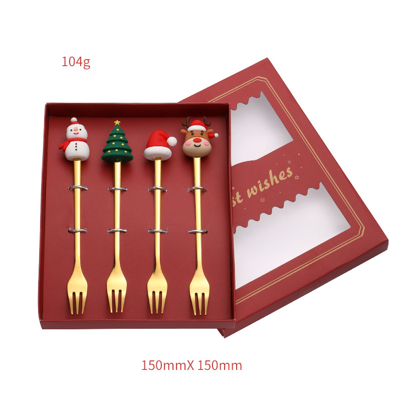 Fourchette dorée 4 pcs