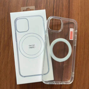 Antichoc clair magnétique coque de téléphone pare-chocs pour téléphone 14 Pro <span class=keywords><strong>13mini</strong></span> 12 Pro Mobile couvre Transparent pour Iphone 15 étui de luxe - Product Image 4