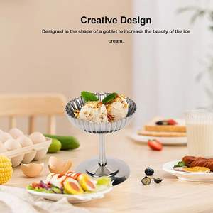 Nouvel Arrivage – Bol à Glace Chic et Élégant en Acier Inoxydable 304 de Qualité Supérieure, Écologique, Style Américain, Support pour Glace et Fruits - Product Image 3