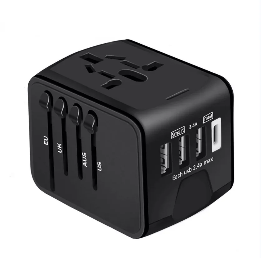 Универсальный адаптер для путешествий/USB Международный адаптер для путешествий с Type-C на USB-3,0 адаптер