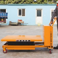 Vente flash Tables élévatrices électriques hydrauliques mobiles à fourche de cisaillement Plateforme élévatrice pour voiture 500 kg Table élévatrice plate
