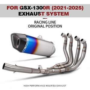 ท่อไอเสียแบบสลิปออนสำหรับ GSX-1300R <span class=keywords><strong>Gen3</strong></span> GSX1300R <span class=keywords><strong>Hayabusa</strong></span> 2021-2025 60มม. ทำจากสเตนเลสสตีล - Product Image 1