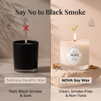 Bougie aromatique personnalisable NOVA de style britannique - Fabriquée à la main en cire de soja et de noix de coco, longue durée, cadeau idéal pour les fêtes et la fête des mères