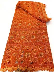 Openwork ren hoa thêu vải cotton Swiss ren với cùng một màu sắc Đề án kim cương váy cưới bên váy dạ hội - Product Image 6