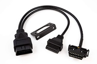 Câble OBD2/OBDII/Y 16 broches Linkyou Auto pour voitures Fiat/Renault/Peugeot/Citroën, connecteur mâle/femelle en cuivre, gaine en PVC, 24V/12V
