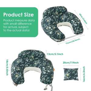 Oreillers d'allaitement grande taille avec sangle de taille réglable et housse amovible pour un meilleur soutien - Product Image 3