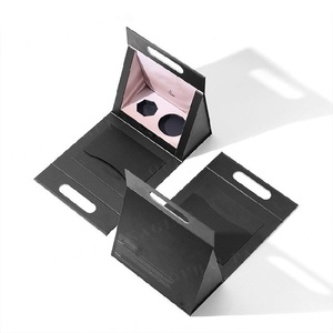 Triangle Luxury Cosmetics Último diseño con logotipo impreso personalizado Superficie Tratamiento de estampado en caliente Caja de embalaje de cartón portátil - Product Image 5