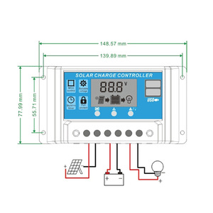Vente directe : Panneau solaire photovoltaïque 10W à cadre, 12V/18V, silicium polycristallin avec contrôleur et couvercle - Product Image 5