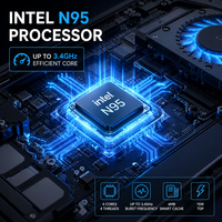 Ordinateur portable neuf 15,6 pouces FHD IPS Intel N95 Quad Core 3,4 GHz 16 Go de RAM 512 Go SSD Windows 11 Business