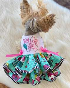 Vestido de Arnés para Perro, Vestido de Sandía Personalizado con <span class=keywords><strong>Nombre</strong></span> Bordado, Vestido de Boda para Perro Rosa, <span class=keywords><strong>Ropa</strong></span> de Cumpleaños para Perro - Product Image 6