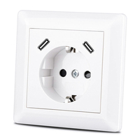 Système OEM de vente en gros prise Schuko allemande série 55 PD 18W à charge rapide prise murale USB Schuko double type-c/USB-C encastrée