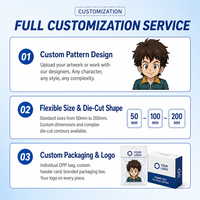 Pegatinas 3D de Personajes de Anime Personalizadas, Material PET Impermeable, Impresión UV, Calcomanías Cambiantes para Coche y Portátil