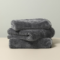 Serviette de lavage de voiture à poils longs torsadés, en microfibre épaisse et pelucheuse, chiffon de nettoyage sans rayures ni peluches pour le detailing automobile et l'usage domestique