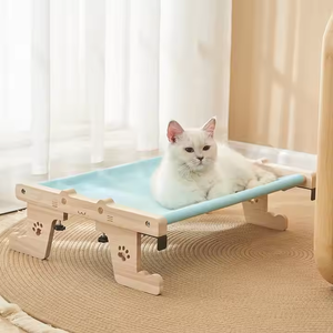 Asiento de ventana tipo hamaca resistente con madera para gatos grandes, cama fácil de ajustar para alféizar de ventana, junto a la cama - Product Image 2