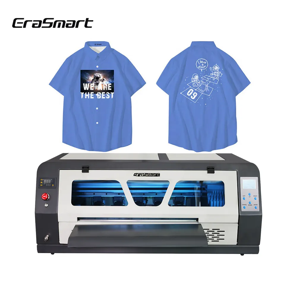 Erasmart A3DtfデジタルインクジェットプリンターデュアルヘッドXp600L180030Cm直接転写フィルムプリンターTシャツ衣服Dtg印刷用
