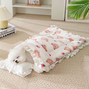 Luxury Soft Printed Lace All-Season Dog & <b>Cat</b> Pet <b>Mats</b> Home Daily Dual-Purpose Blanket - Product Image 5