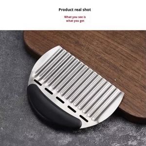 סכין תפוחי אדמה רב תכליתי ידני מפלדת אל-חלד עם שיניים בצורת זאב, לחיתוך ירקות גלי, פרוסות, חיתוך דקורטיבי, רצועות ורשתות. - Product Image 6