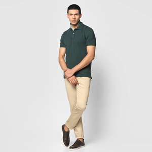 Chemises polo pour hommes, nouveau design simple, couleur unie, col rond, boutonnées, manches courtes, fabriquées au Pakistan, prix bas - Product Image 6