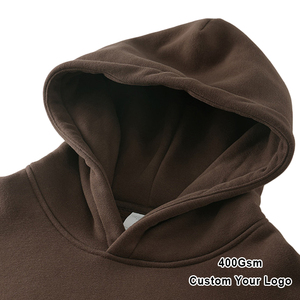Felpa con cappuccio in spugna francese con cappuccio 400gsm di alta qualità senza corde pesanti felpe con cappuccio da uomo oversize - Product Image 3
