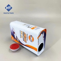 Bidon d'huile moteur oblong 1L boîte carrée en fer blanc avec bec verseur de 42mm pour emballage d'huile lubrifiante