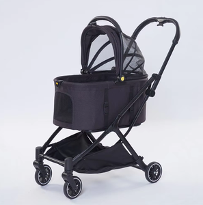 Stroller anjing peliharaan lipat luar ruangan mewah desain baru untuk dijual Stroller hewan peliharaan Kembar untuk anjing kucing - Product Image 5