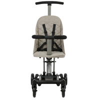 Poussette de bébé portable de luxe 6-en-1 compacte légère en alliage pliable à une main poussette de voyage/landau pour la taille de la cabine