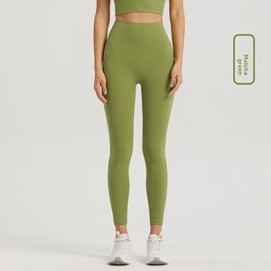 Pantalones de Yoga de Cintura Alta Ajustables y Ligeros para Mujer, Primavera/Verano/Otoño, Nailon, Absorben la Humedad, Deportivos, Fitness - Product Image 5