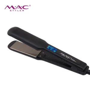 Straight Hair Titanium Flat Iron Button Control LCD Display Professional Styling Hair Protection Salon Straightener