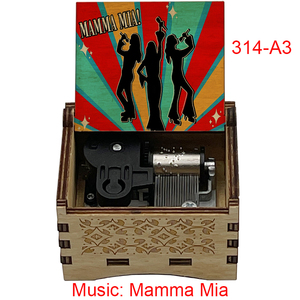 Carillon in Legno Vintage Mamma <span class=keywords><strong>Mia</strong></span> a 18 Note con Movimento a Manovella, Regalo Speciale per Amici, Feste di Compleanno, Decorazione per la Casa - Product Image 4