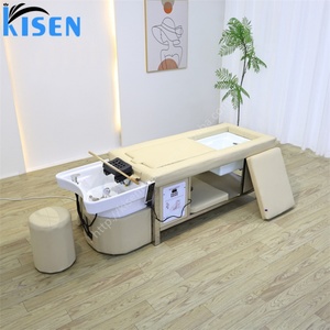 Kisen Modern Thai Spa Chair Sauna Salon Use Beauty Pedicure Massage Shampoo Table Water Circulation Steamer <b>for</b> Hair Treatment - Product Image 2