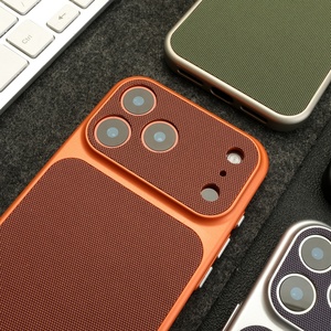 Étui de protection intégral en <span class=keywords><strong>cuir</strong></span> à motif tressé magnétique tendance pour iPhone 17, 17 Pro <span class=keywords><strong>Max</strong></span>, 16, 15, 14 - Product Image 5