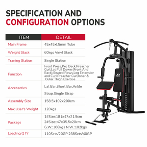 Meilleure machine de fitness multifonction réglable et robuste pour la maison, en acier Q235, directement de l'usine, pour un entraînement personnalisé - Product Image 3