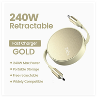 Câble USB rétractable Type C 240W PD 5A, câble de charge rapide et de synchronisation de données, cordon de charge avec logo personnalisé pour téléphone, tablette, ordinateur portable, PC